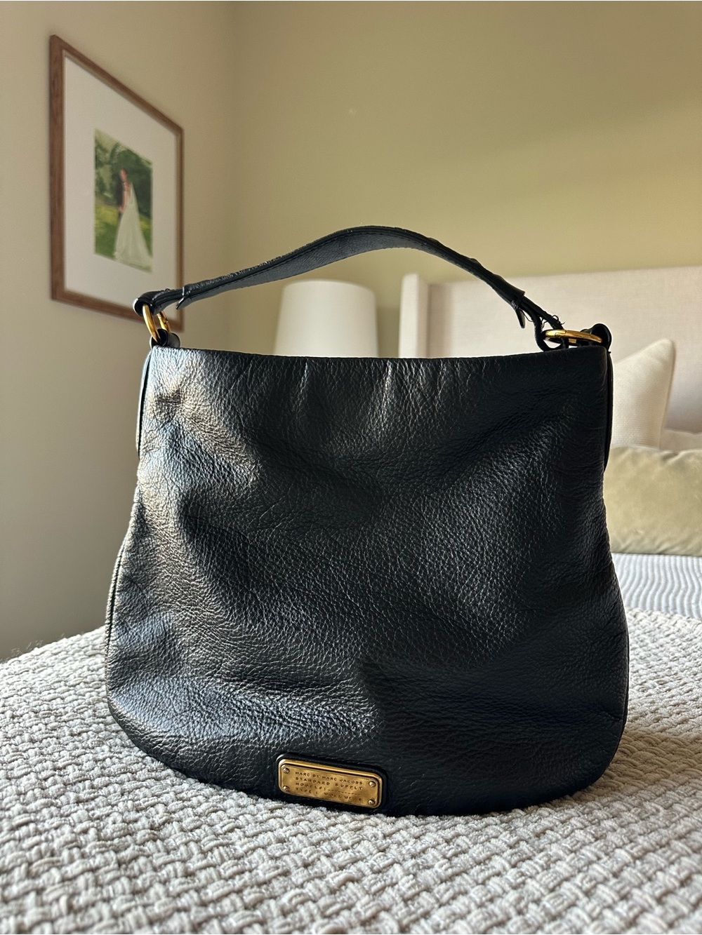 Marc by Marc Jacobs Black Leather Shoulder Hobo Bag